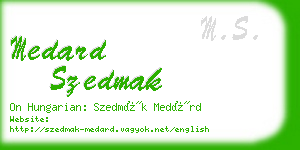 medard szedmak business card